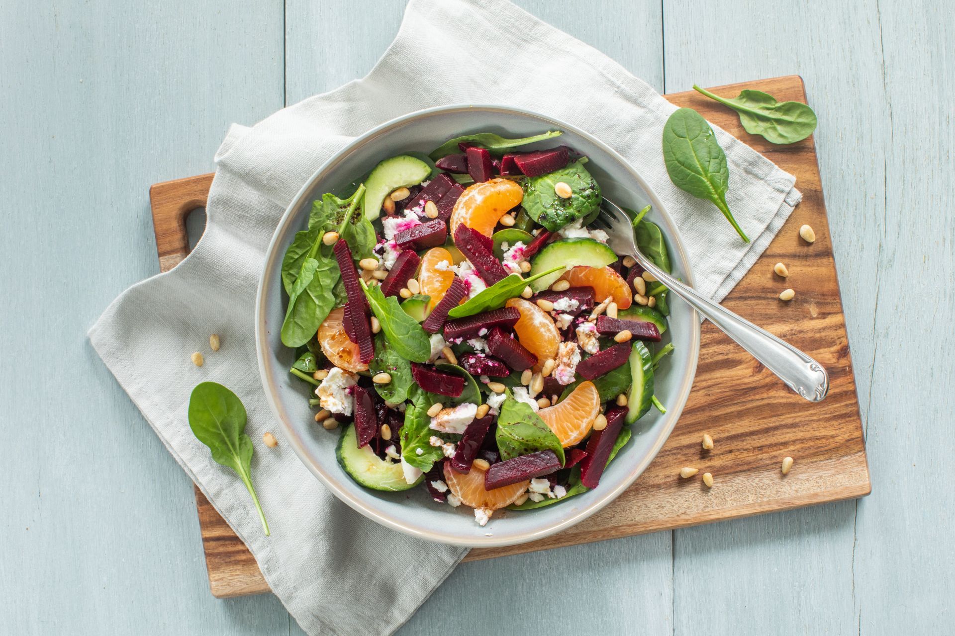 Salade met rode biet