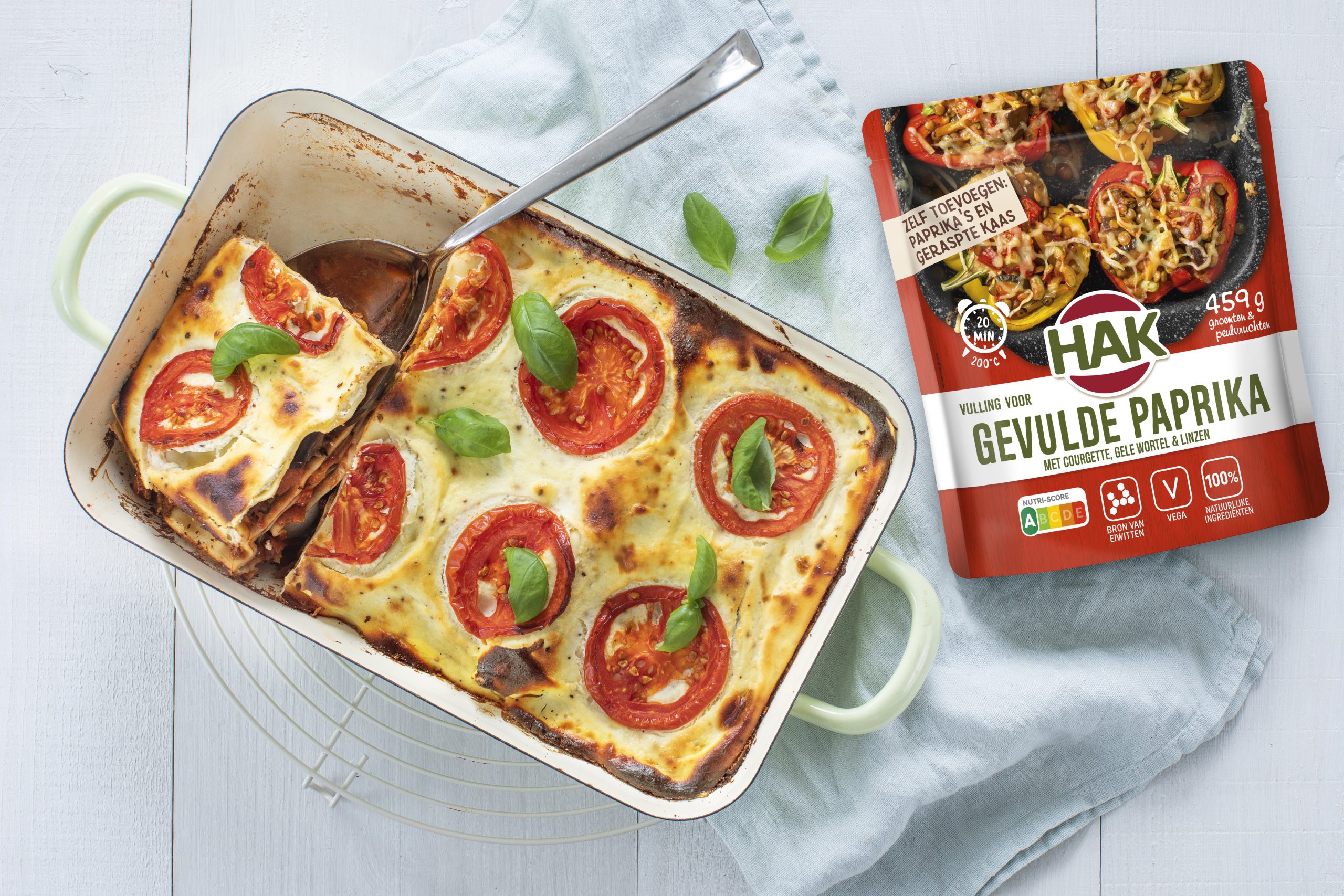 Vegetarische lasagne met ricottasaus